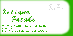 kiliana pataki business card